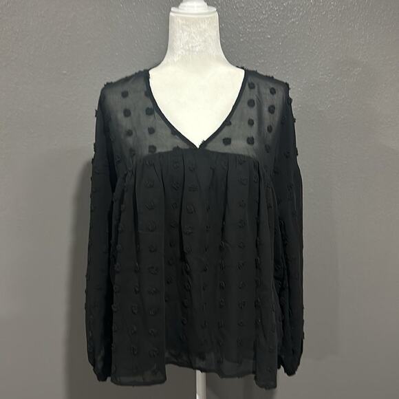 Entro "Love is catching" Polka Dot Blouse M NWT - Picture 3 of 8